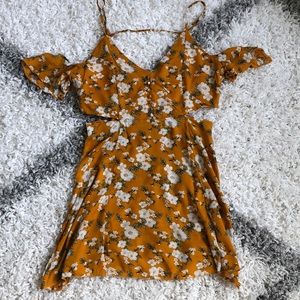 Apricot Floral Dress